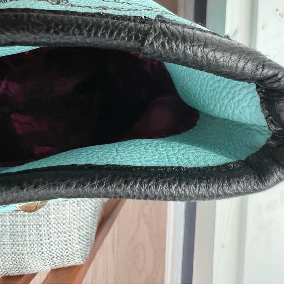 Betsey Johnson Teal Tote Bag with Gold Accents - Picture 15 of 16